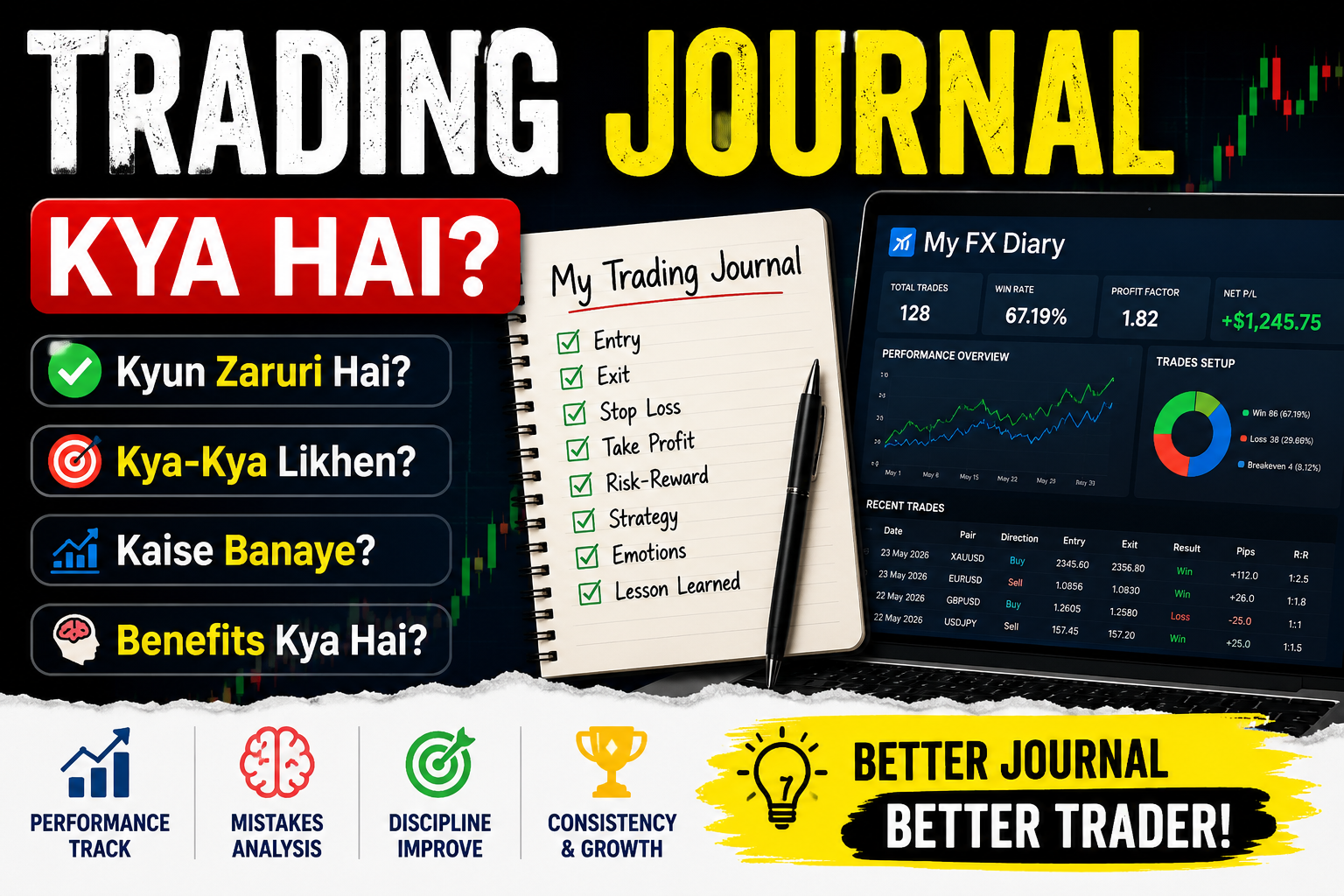 Trading Journal Kya Hai? Beginner's Complete Guide (2026)